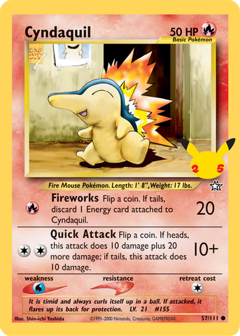 Cyndaquil (57/111) (Jumbo Card) [First Partner Pack]