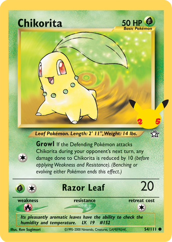 Chikorita (54/111) (Jumbo Card) [First Partner Pack]