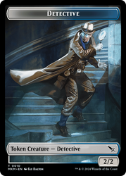 Detective // Voja Fenstalker Double-Sided Token [Murders at Karlov Manor Tokens]