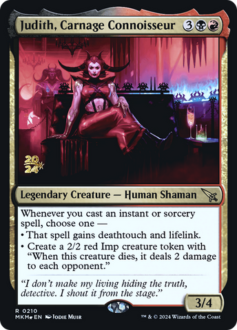 Judith, Carnage Connoisseur [Murders at Karlov Manor Prerelease Promos]