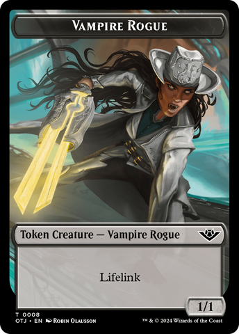 Treasure // Vampire Rogue Double-Sided Token [Outlaws of Thunder Junction Tokens]