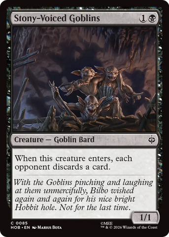 Stony-Voiced Goblins [The Hobbit]