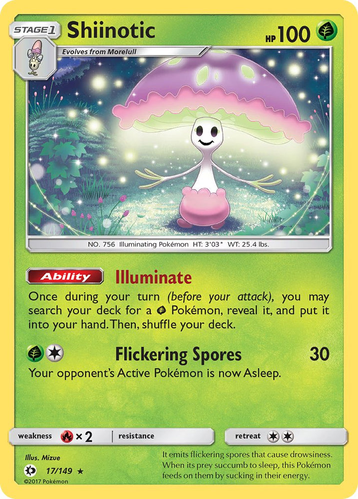 Shiinotic (17/149) (Theme Deck Exclusive) [Sun & Moon: Base Set]