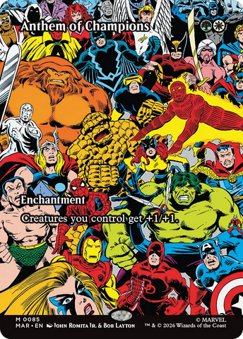 Anthem of Champions (Borderless) [Marvel Universe: Eternal-Legal]