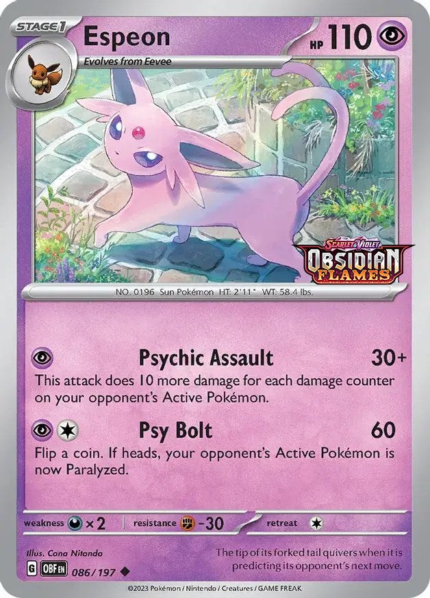 Espeon (086/197) (Best Buy Exclusive) [Scarlet & Violet: Black Star Promos]