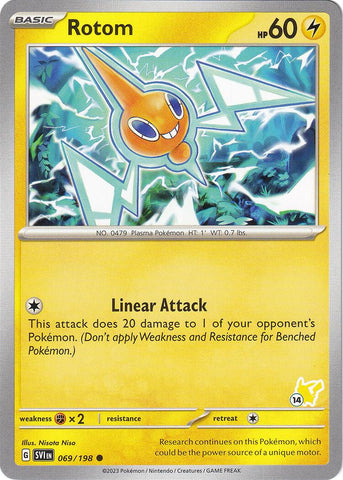 Rotom (069/198) (Pikachu Stamp #14) [Battle Academy 2024]