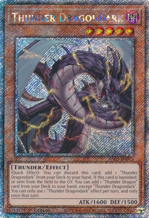 Thunder Dragondark (Platinum Secret Rare) [RA03-EN018] Platinum Secret Rare