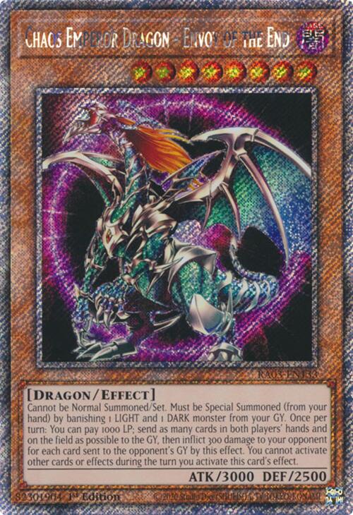 Chaos Emperor Dragon - Envoy of the End (Platinum Secret Rare) [RA03-EN133] Platinum Secret Rare