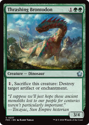 Thrashing Brontodon [Foundations Commander]