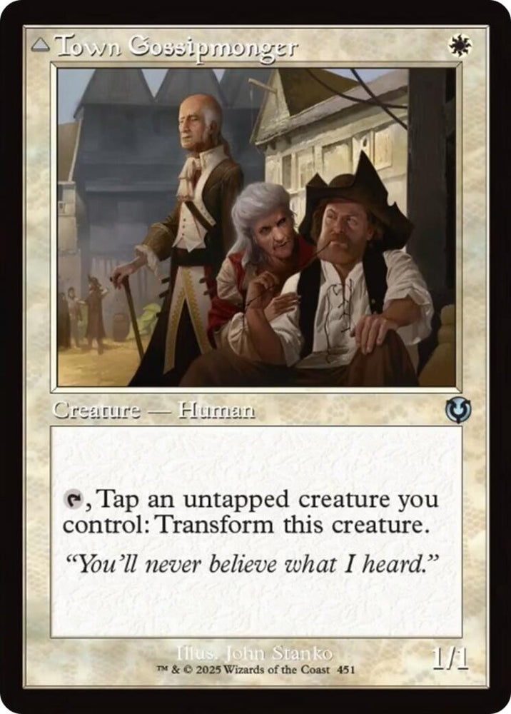 Town Gossipmonger // Incited Rabble (Retro Frame) [Innistrad Remastered]