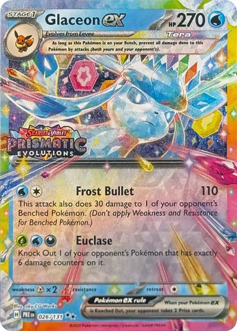 Glaceon ex (026/131) (Prismatic Evolutions Stamp) [Scarlet & Violet: Prismatic Evolutions]