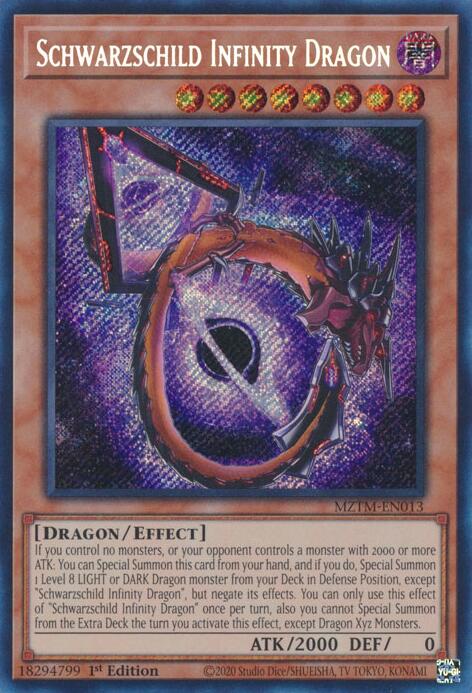 Schwarzschild Infinity Dragon [MZTM-EN013] Secret Rare