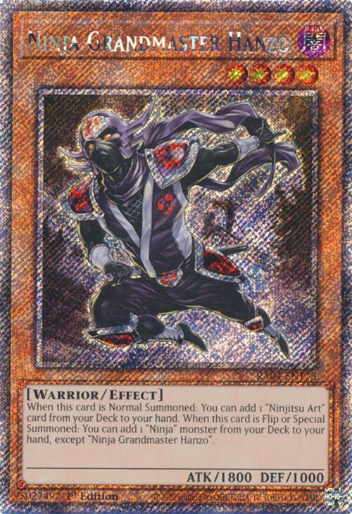 Ninja Grandmaster Hanzo [RA04-EN173] Platinum Secret Rare