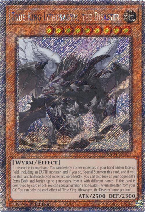 True King Lithosagym, the Disaster [RA04-EN275] Platinum Secret Rare