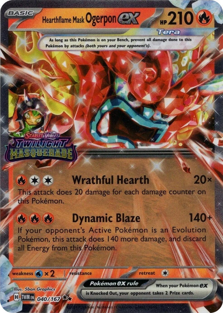 Hearthflame Mask Ogerpon ex (040/167) (Stamped) [Miscellaneous Cards]