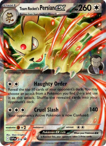 Team Rocket's Persian ex (218) [Scarlet & Violet: Black Star Promos]