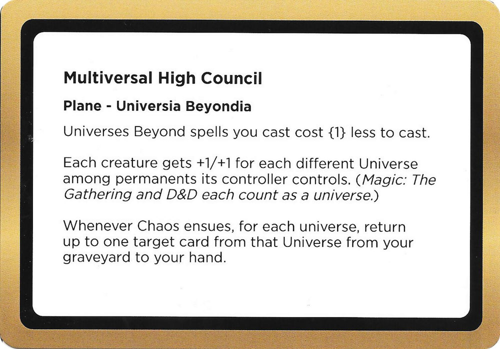 Multiversal High Council (Black Lotus Unknown Planechase) [Oversize Cards]
