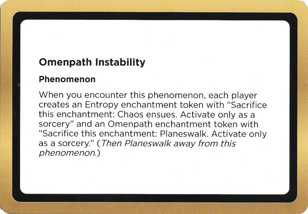 Omenpath Instability (Black Lotus Unknown Planechase) [Oversize Cards]