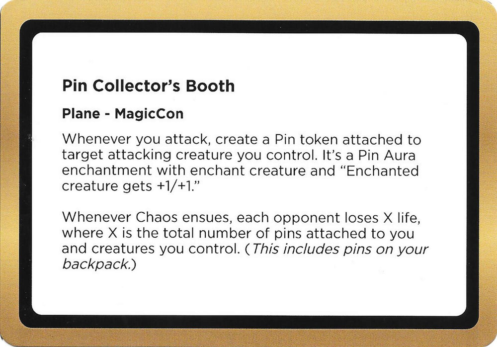Pin Collector's Booth (Black Lotus Unknown Planechase) [Oversize Cards]