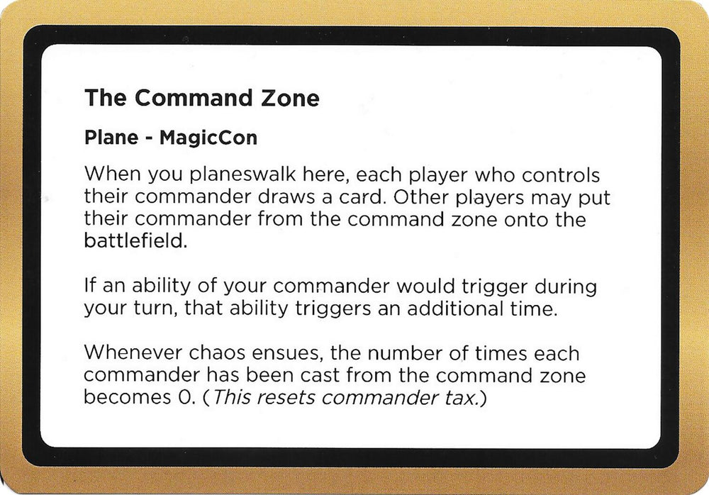 The Command Zone (Black Lotus Unknown Planechase) [Oversize Cards]