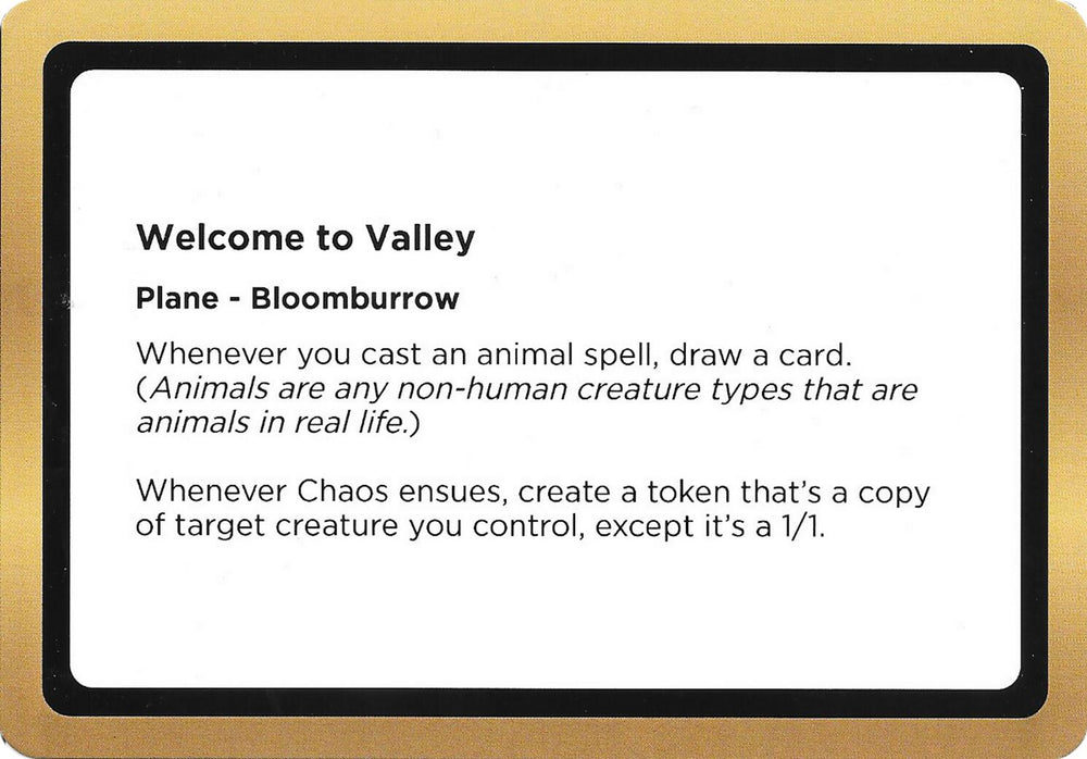 Welcome to Valley (Black Lotus Unknown Planechase) [Oversize Cards]
