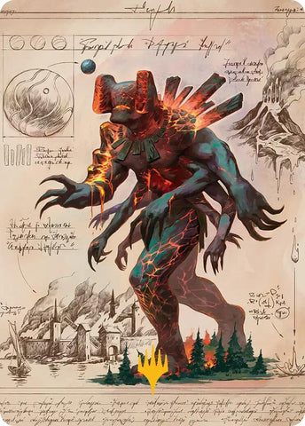Magmablood Archaic Art Card (Gold-Stamped Planeswalker Symbol) [Secrets of Strixhaven Art Series]