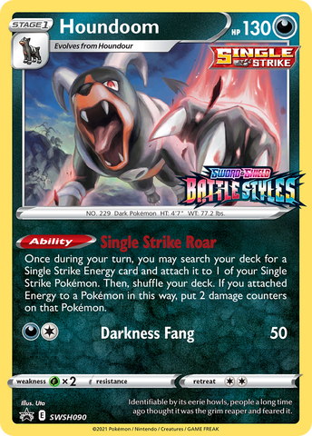 Houndoom (SWSH090) (Prerelease Promo) [Sword & Shield: Black Star Promos]