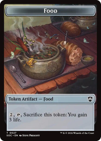 Food // Frog Lizard Double-Sided Token [Secrets of Strixhaven Commander Tokens]