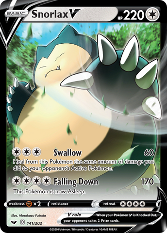 Snorlax V (141/202) (Oversized) [Sword & Shield: Base Set]