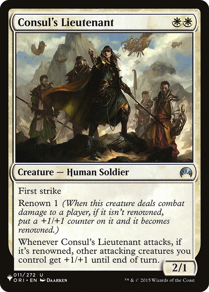 Consul's Lieutenant [The List]