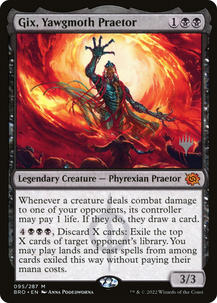 Gix, Yawgmoth Praetor (Promo Pack) [The Brothers' War Promos]
