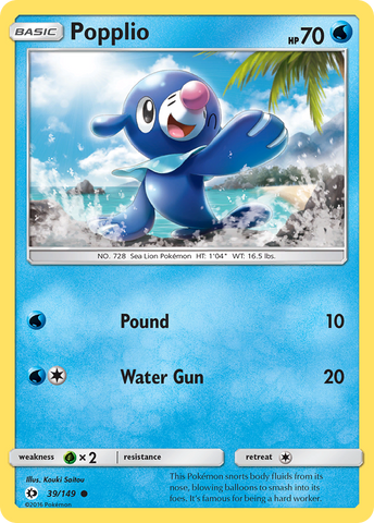 Popplio (39/149) [Sun & Moon: Base Set]