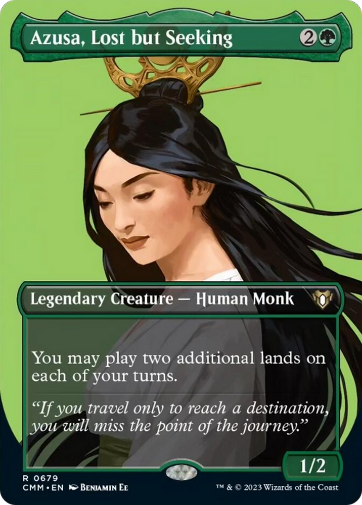 Azusa, Lost but Seeking (Borderless Profile) [Commander Masters]