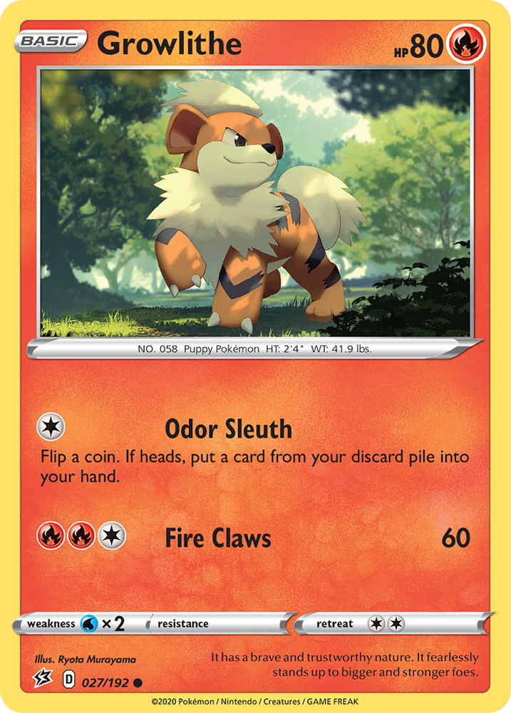 Growlithe (027/192) [Sword & Shield: Rebel Clash]