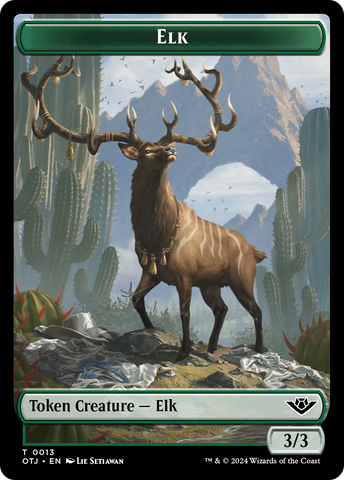 Elk // Plot Double-Sided Token [Outlaws of Thunder Junction Tokens]