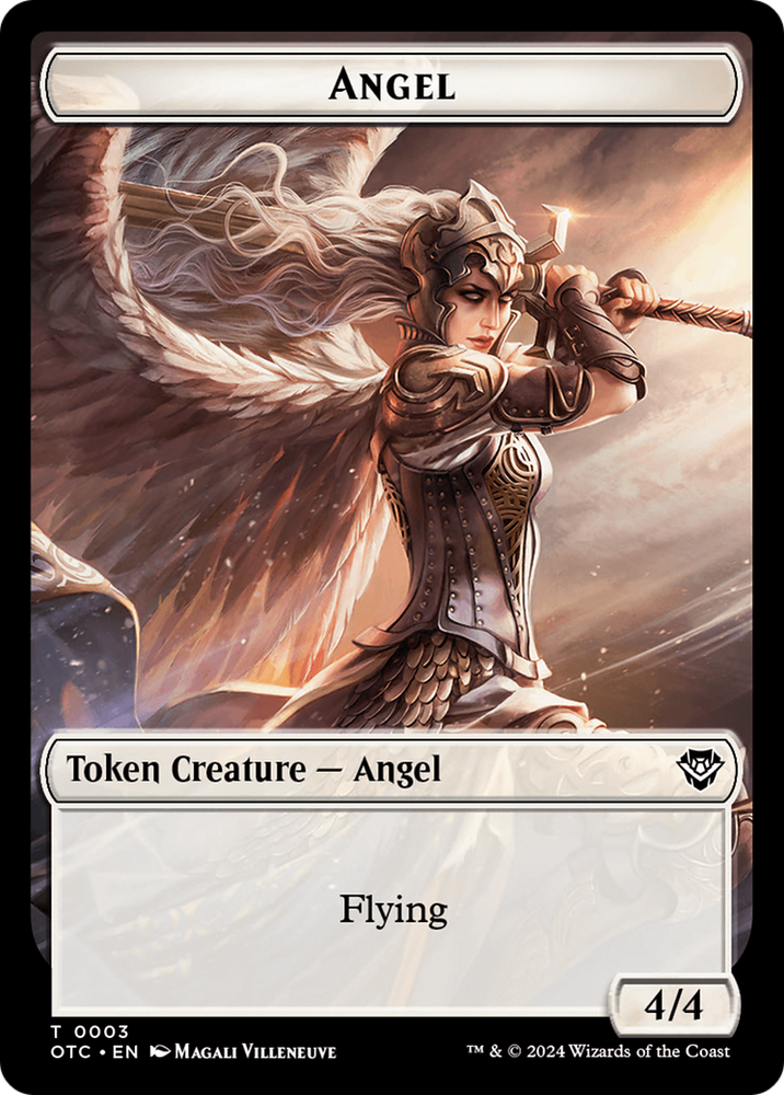 Elemental (0021) // Angel Double-Sided Token [Outlaws of Thunder Junction Commander Tokens]