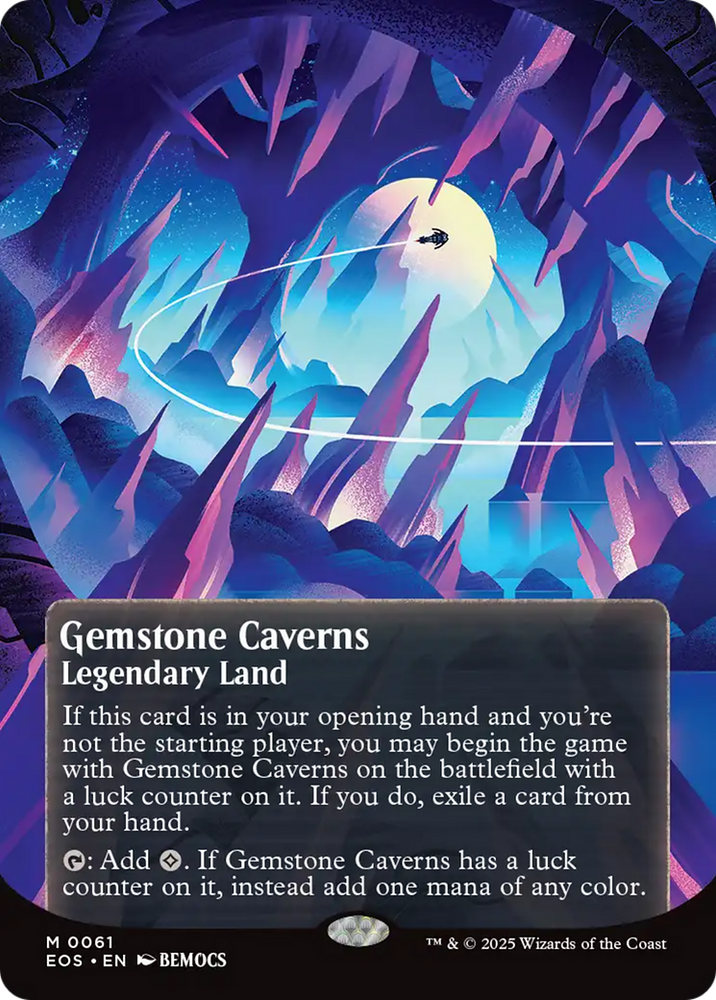 Gemstone Caverns (0061) (Borderless) [Edge of Eternities: Stellar Sights]