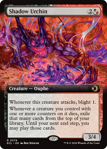 Shadow Urchin (Extended Art) [Lorwyn Eclipsed]