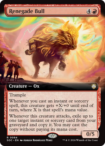 Renegade Bull (Extended Art) [Secrets of Strixhaven Commander]