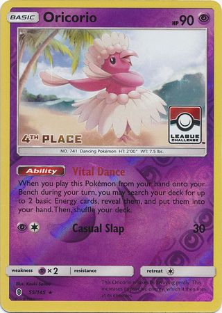 Oricorio (55/145) (League Promo 4th Place) [Sun & Moon: Guardians Rising]