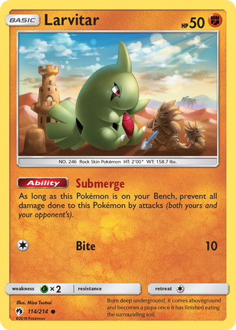 Larvitar (114/214) [Sun & Moon: Lost Thunder]