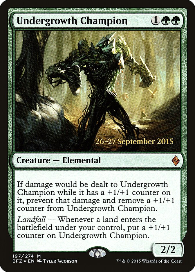 Undergrowth Champion  [Battle for Zendikar Prerelease Promos]