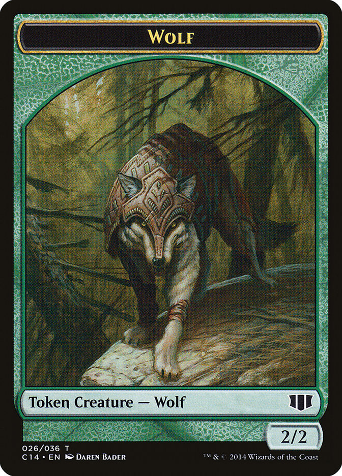 Treefolk // Wolf Double-sided Token [Commander 2014 Tokens]