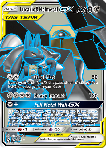 Lucario & Melmetal GX (203/214) [Sun & Moon: Unbroken Bonds]