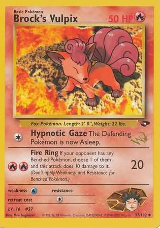 Brock's Vulpix (37/132) (W Stamped Promo) [Gym Challenge Unlimited]