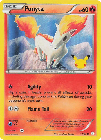 Ponyta (14/83) (20th Anniversary Stamp) [XY: Generations]