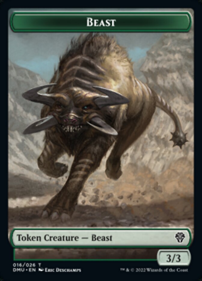 Saproling // Beast Double-sided Token [Dominaria United Tokens]