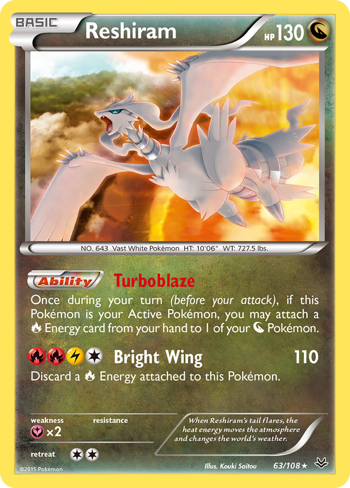 Reshiram (63/108) [XY: Roaring Skies]