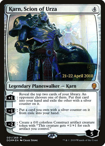 Karn, Scion of Urza  [Dominaria Prerelease Promos]