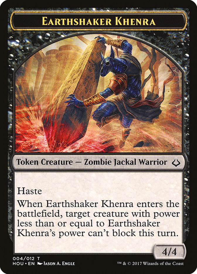 Earthshaker Khenra [Hour of Devastation Tokens]